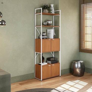 Imagem de Estante Alta para Livros com 4 Portas Industrial - Kappesberg
