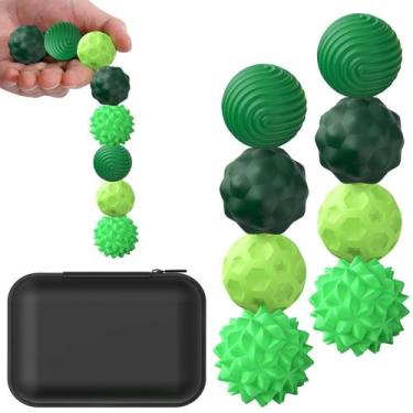 Imagem de Pacote com 8 bolas magnéticas de silicone Fidget Balls BUSOHA para alí