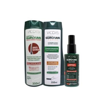 Imagem de Kit Guanxuma Shampoo Condicionador Tônico Redução 100% Queda - Vedis