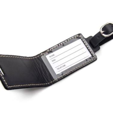 Imagem de Identificador de Mala Couro Legítimo Intercâmbio e Viagem - Bertoni, P