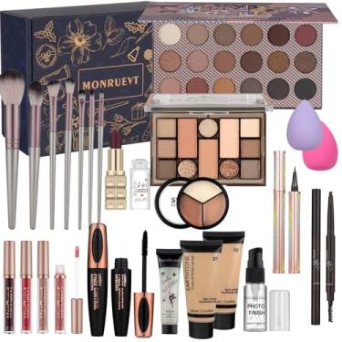 Imagem de Kits de maquiagem para adolescentes, kit de maquiagem para mulheres, adolescentes, conjunto completo de maquiagem, presente para meninas adolescentes, paleta de sombras, corretivo, conjunto de