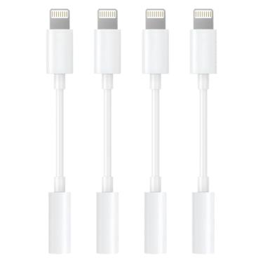 Imagem de [Certificação Apple MFi] Adaptador Lightning para conector de fone de ouvido de 3,5 mm chip DAC integrado, adaptador auxiliar de áudio Hi-Fi para iPhone 14/13/12/11/X/XS/XR/8/7, iPad, iPod - auxiliar