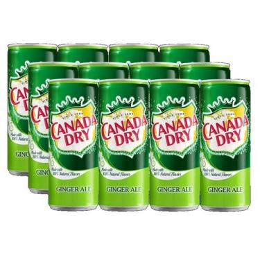 Imagem de kit 12 REFRIGERANTE CANADA DRY GINGER ALE LATA 330ML