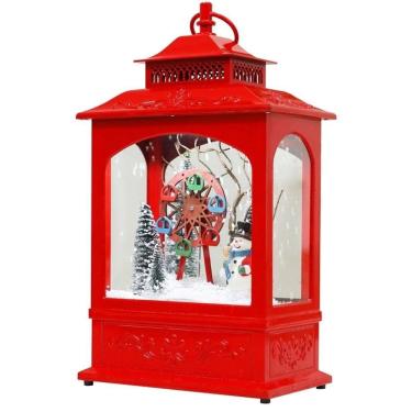 Imagem de Enfeite Natalino Lamparina de Natal com Luminária 40cm