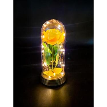 Imagem de Luminária A Rosa Encantada A Bela E A Fera O Pequeno Príncipe  Amor Li