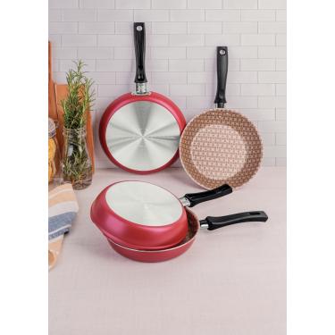 Imagem de Omeleteira Tramontina Loreto 20cm Antiaderente Vermelha