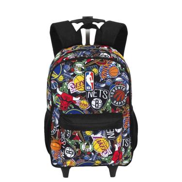 Imagem de Mochila Carrinho Externo Nba Begins Logos - Preto