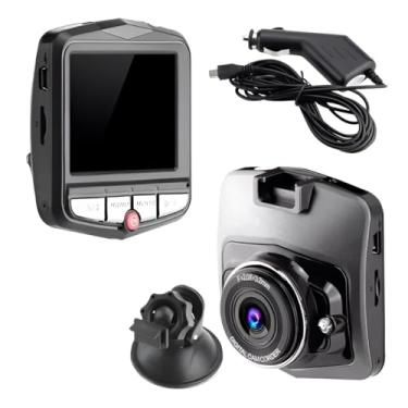 Imagem de Câmera Veicular DVR Full HD 1080P, Gravador com Detecção de Movimento, Monitor LCD, Visão Noturna, Gravação em Loop, Ângulo 170°, Preto