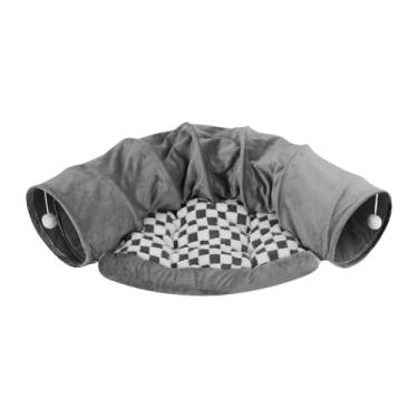 Imagem de MFMEXUL Tapete Túnel para Gatos, Brinquedo Tubular com Bola de Exercícios, Esconderijo Leve, Centro de Atividades Interno para Gatos E Coelhos.