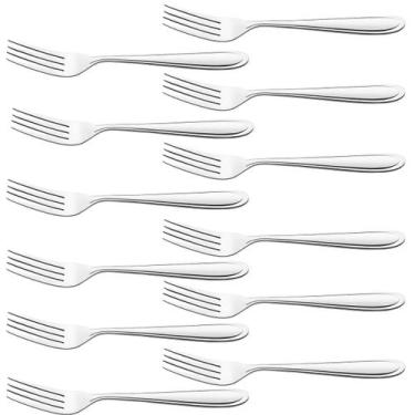 Imagem de Jogo de 12 Garfos Talher Utensílio de Cozinha Mesa Posta Elegante Mate