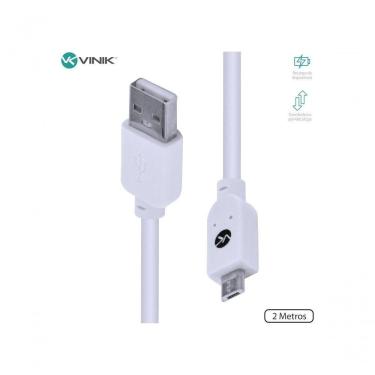 Imagem de Cabo Usb X Micro Usb A 2.0 2m Branco Musb-2