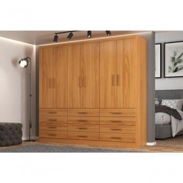 Imagem de Guarda Roupas New Mônaco 6 Portas E 12 Gavetas - Cinnamomo Cinnamomo
