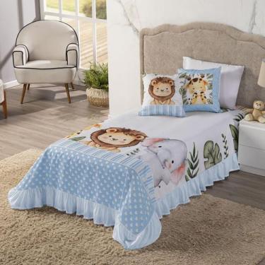 Imagem de Colcha Infantil Solteiro com 6 Peças  CobreLeito 1,70x2,30  Decoração 
