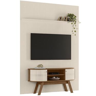 Imagem de Painel E Bancada Tv 65 Polegadas 245x179 Cm Silverstone Madetec Naturale Off White