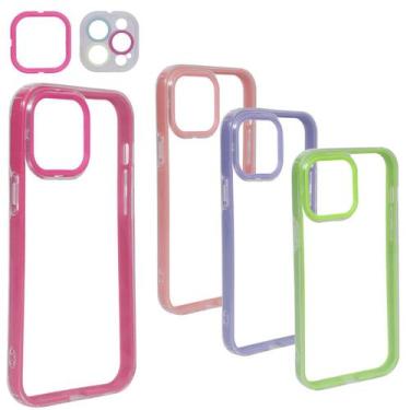 Imagem de Kit 4 Capas 3 Em 1 Transparente Compatível Iphone 13 Pro Max - Tesla S