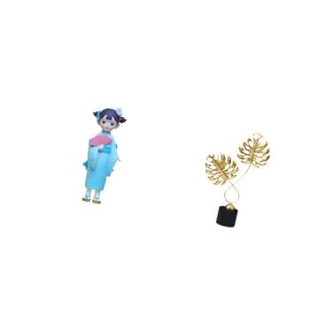 Imagem de Fenteer Estátua de Gueixa Kabuki Asiática em Folha de Ferro para Casa de Bonecas, Escultura Colecionável, Ornamento de Mesa para Quarto, Escrivaninha, Armário