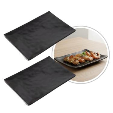 Imagem de Bandeja Travessa Prato Retangular Preta Porções Sushi Sashimi Comida Oriental Japones (2)