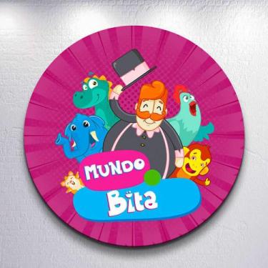 Imagem de Capa Painel Redondo 50x50cm Festa Infantil Mundo Incrível do Bita Mini