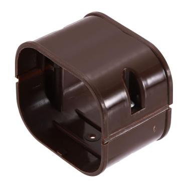 Imagem de PATIKIL Capa de linha decorativa de PVC de 7,6 cm, acessórios de peças de tubulação para ar condicionado central AC bomba de calor (café)