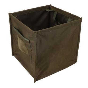 Imagem de Serounder Lata de Lixo Dobrável Ao Ar Livre de Grande Capacidade, Caixa de Armazenamento Resistente de Pano Oxford para Piquenique, Cesta de Armazenamento Dobrável Portátil (Verde)