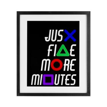 Imagem de Stupell Industries Impressão emoldurada em preto Just Five Minutes Gamer Buttons Under Glass, design de Kim Allen, 21 x 17