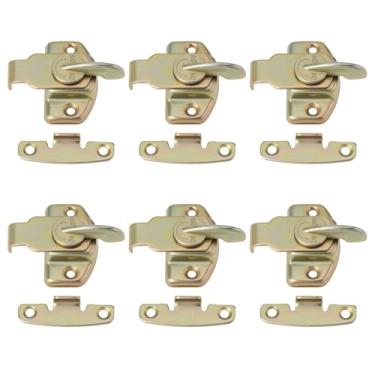 Imagem de SING F LTD 6 cadeados de mesa com fivela de folha de mesa 80 x 57 mm para portas de armário, gavetas e estações de trabalho de computador