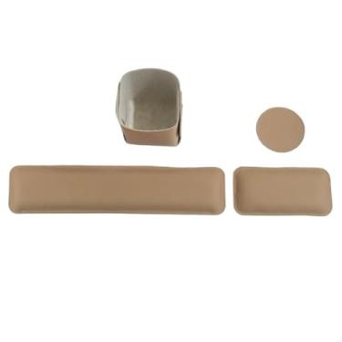 Imagem de Kit (4peças) Apoio Mousepad + Apoio Punho De Teclado Home Office+Porta Caneta+Porta Copo(NUDE)