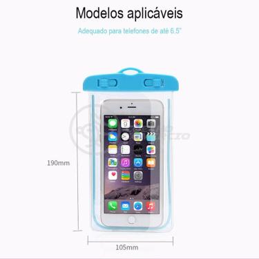 Imagem de Capa Bolsa A Prova Dágua Impermeável Universal Para Celular - Azul
