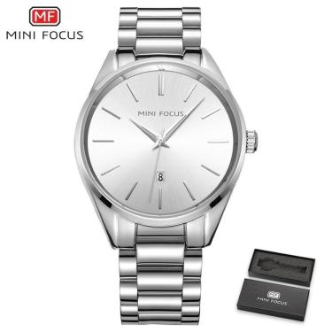 Imagem de Relógio Masculino Mini Focus Mf0050g à Prova D'água Prata