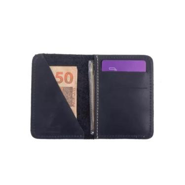 Imagem de Carteira Masculina Elegante E Durável Couro Premium Bertoni Crazy Horse Preto