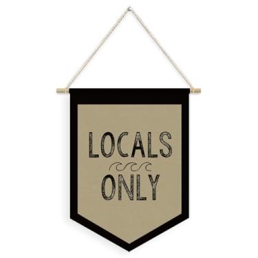 Imagem de Dilemat Faixa de flâmula de linho para decoração de surfe, bandeira neutra para pendurar na parede, praia, surfe, decoração vintage costeira para barraca de surfe, casa, bar, placa rústica ao ar livre