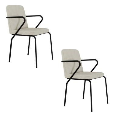 Imagem de Cadeira Bloom Fixa C-4 Pes C-braco 490x580x850 Mm C-2 Un Boucle Vanilla Boucle Vanilla