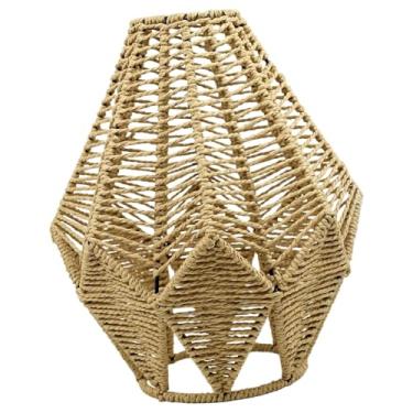 Imagem de Generic Abajur de corda de papel trançado, estilo boho, para luminária pendente, feito à mão, ideal para quarto.