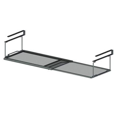 Imagem de Cesta de armazenamento pendurada embaixo da prateleira sob armários suportes de armazenamento adicionais organizadores de cestas deslizantes para lavanderia