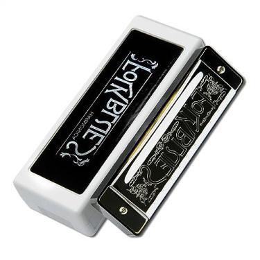 Imagem de Gaita de aço inoxidável com pente ABS, 10 furos, chave C, instrumento de gaita autodidata para iniciantes