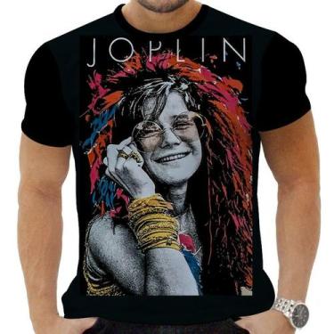 Imagem de Camiseta Camisa Personalizada Rock Janis Joplin Hippie 4 - Obsidiana C