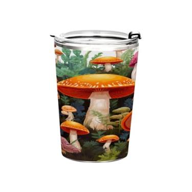 Imagem de Blueangle Copo de 340 g com tampa e canudo, copo térmico de aço inoxidável isolado a vácuo para bebidas quentes e frias (120)