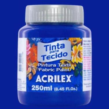 Imagem de Tinta para Tecido Fosca 250ml Acrilex - Cores Frias - 04125, AZUL ULTR