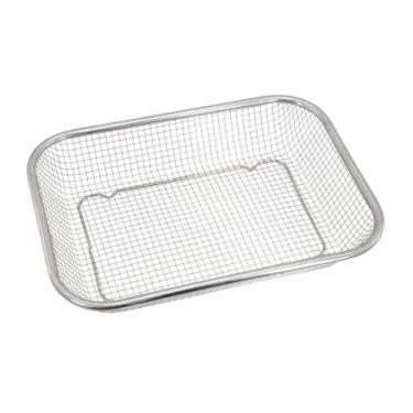 Imagem de Cesto Telado Multiuso em Inox 22x30cm – Fruteira de Mesa, Organizador Elegante, Resistente e Ideal para Frutas, Pães, Legumes e Utensílios