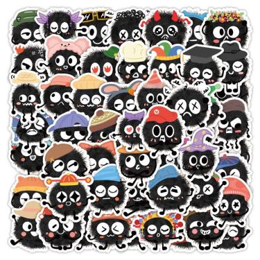 Imagem de Adesivos, 60 unidades/lote, vinil à prova d`água, anime para laptop, etc