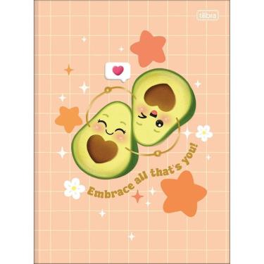 Imagem de Caderno Brochura Capa Dura Universitário Abacute 80 Folhas Tilibra Salmão