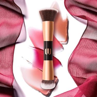 Imagem de 1 pincel de base de ponta dupla, pincel corretivo de maquiagem, pincel de contorno 2 em 1, pincel de maquiagem impecável, ideal para creme líquido em pó e corretivo