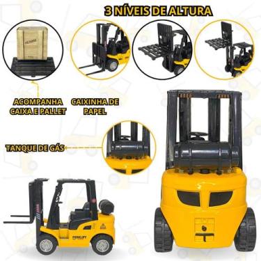 Imagem de Kit 50 Miniatura Empilhadeira Metal Carrinho Com Fricção - Europio