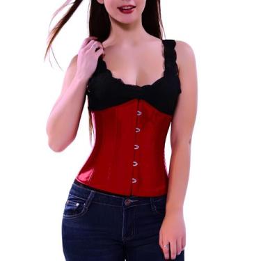 Imagem de Corset Corselet Cinta Modeladora Redutora Delineadora Underbust Acetin