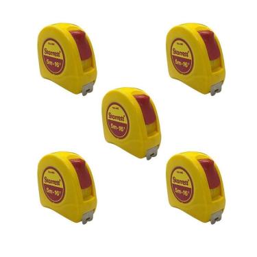 Imagem de Kit 05 Trenas De Bolso 5m Série Kts Starrett Kts34-5me – Precisa, Resistente E Profissional