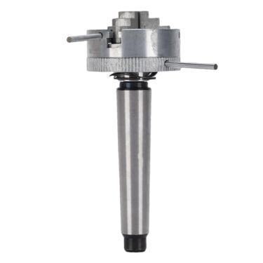 Imagem de Diydeg Mandril de Torno de Madeira, Mandril de Torno Ajustável de 3 Mandíbulas Com Mandril Cônico MT2 para Marcenaria, Material de Liga de Alumínio, Centralização Automática, Faixa de