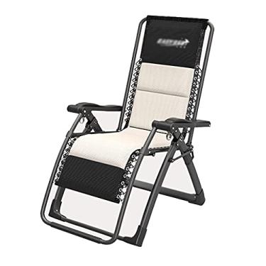 Imagem de LMJYU Cadeira reclinável portátil/espreguiçadeira/espreguiçadeira para assento externo com gravidade zero, apoio de cabeça destacável, conforto de ar