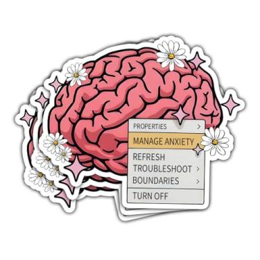 Imagem de (3 peças) My Brain Has Too Many Tabs Open Sticker, adesivos ADHD para adultos decalques cortados à prova d'água adesivos de vinil para laptop garrafa de água copo capa de telefone chapéu capacete