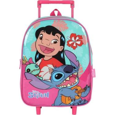 Imagem de Mochila Infantil com Rodinha STITCH PINK P - Luxcel