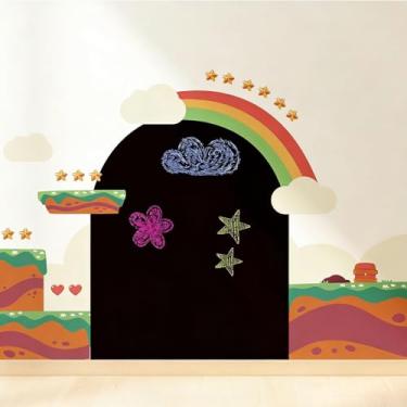 Imagem de Quadro-negro magnético adesivos grandes de parede 101,6 x 81,3 cm rolo de papel de parede adesivo de parede magnético para parede para escritório, escola, sala de jogos, crianças, autoadesivo de